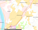 Map commune FR insee code 33096